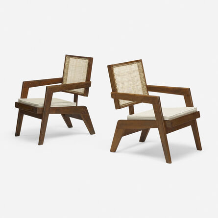 Pierre Jeanneret, ‘Rare lounge chairs from Chandigarh, pair’, c. 1960