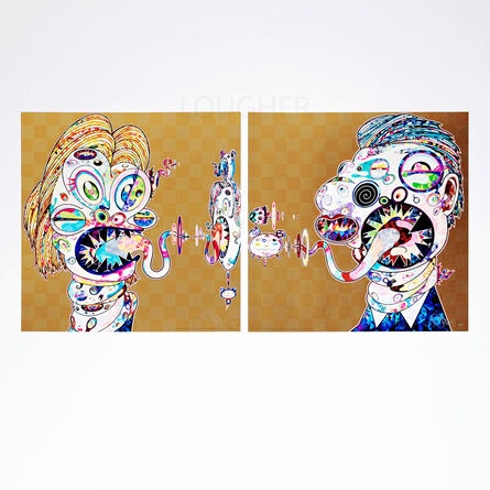 Takashi Murakami, ‘Homage to Francis Bacon (Study for Head of Isabel Rawsthorne and George Dyer) (2 works)’, 2016