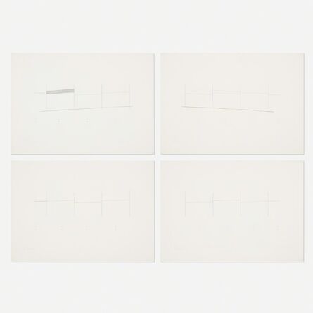Jack Barth, ‘Elevation on One and Four, Exchanges on Two and Three portfolio (four works)’, 1974