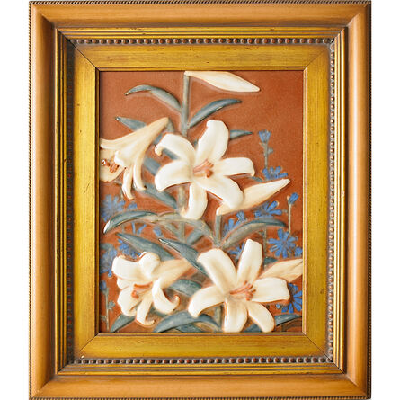 Rookwood Pottery, ‘Porcelain Plaque With Lilies, Unidentified Artist (framed), Cincinnati, OH’, 1931