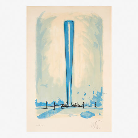 Claes Oldenburg, ‘Bat Spinning at the Speed of Light (State II)’, 1975