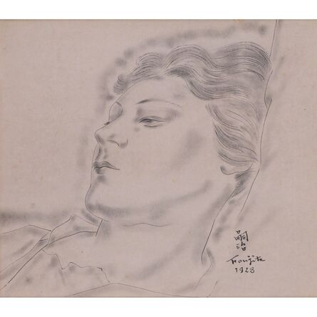 Léonard Tsugouharu Foujita 藤田 嗣治, ‘Portrait of a young woman’, 1928