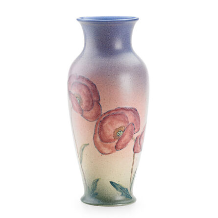 Kataro Shirayamadani, ‘Double Vellum vase with poppies (uncrazed), Cincinnati, OH’, 1944
