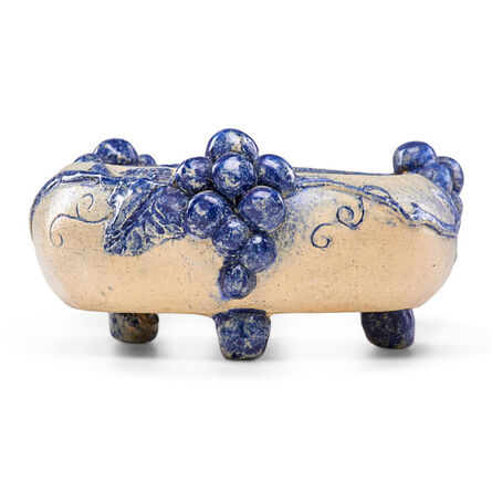 Susan Frackelton, ‘Small footed bowl with grape clusters, Milwaukee, WI’, 1890s