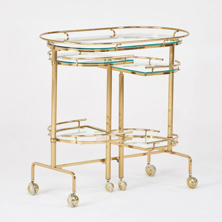 ‘Tiered bar cart with swing out shelves’, 1970s/80s
