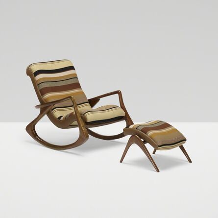Vladimir Kagan, ‘Sculpted Rocking Chair and Ottoman’, c. 1953