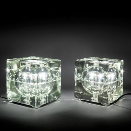 Alessandro Mendini, ‘A pair of table lamps  'Cubosfera' model’, 1968