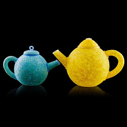 Jay Musler, ‘Two teapot sculptures (Yellow and Aqua), USA’