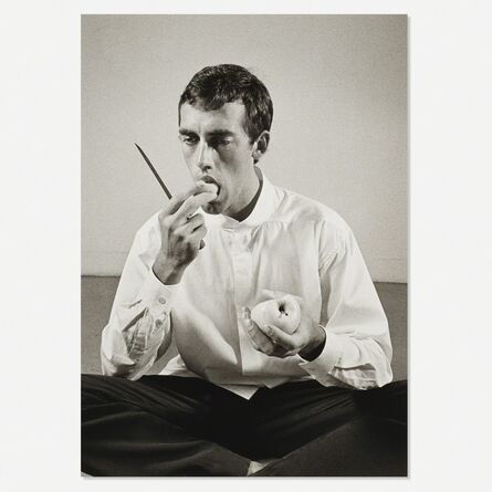 Peter Hujar, ‘Forbidden Fruit (David Wojnarowicz Eating an Apple in an Issey Miyake shirt) from The Twelve Perfect Christmas Gifts from Dianne B. portfolio’, 1983