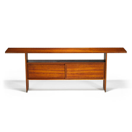 George Nakashima, ‘Rare custom console table/cabinet, New Hope, PA’, 1955