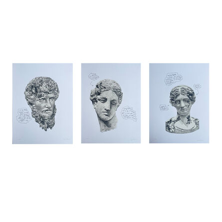 Daniel Arsham, ‘Eroded Classical Prints (Set of Three)’, 2020