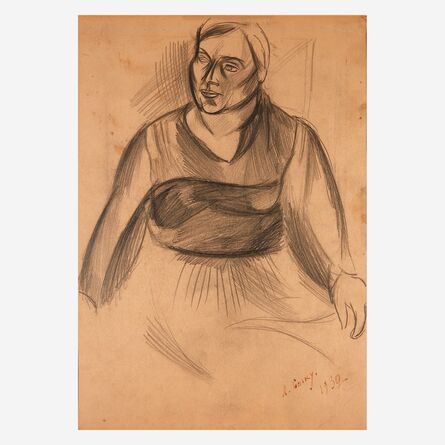 Arshile Gorky, ‘Portrait of a Woman [with Self-Portrait verso]’