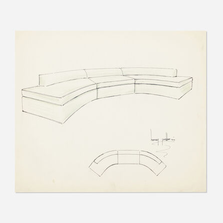 Harvey Probber, ‘Modular sofa rendering’, 1946