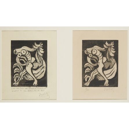 Jacques Lipchitz, ‘Two Prints (One Hand-Colored)’