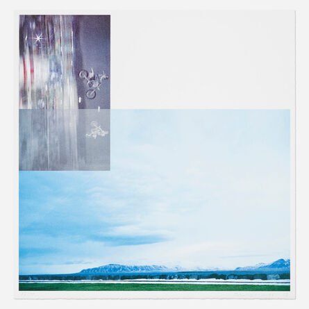 John Baldessari, ‘Double Motorcyclists and Landscape (Icelandic) (from the Overlap Series)’, 2003