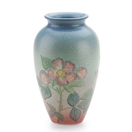Kataro Shirayamadani, ‘Double Vellum Vase With Roses (Uncrazed), Cincinnati, OH’, 1938