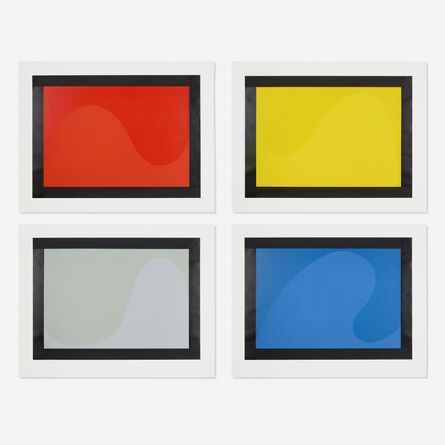 Sol LeWitt, ‘Irregular Forms (Flat and Glossy Colors) with Black Border’, 1998