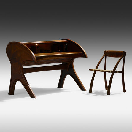 Arthur Espenet Carpenter, ‘Roll-Top desk and Wishbone chair’, 1979/1985