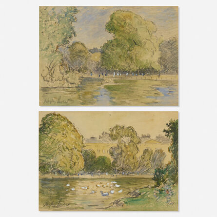 Hayley Lever, ‘Hyde Park, London (two works)’, 1908