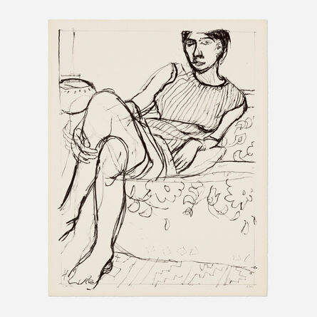 Richard Diebenkorn, ‘Seated Woman in Striped Dress’, 1965