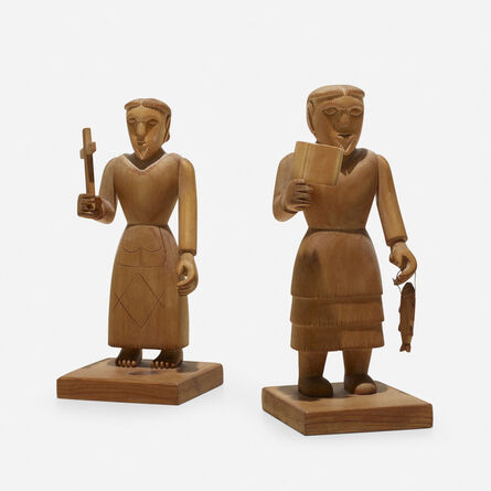 ‘Santos figures, pair’, c. 1960