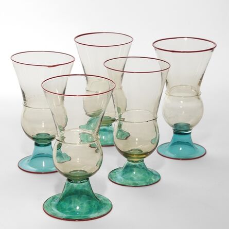 Yoichi Ohira, ‘Five glasses in thin blown glass’, 1992