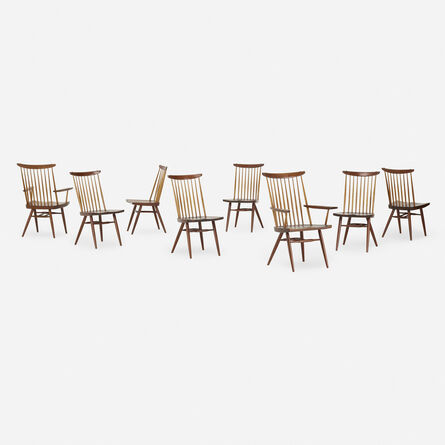 George Nakashima, ‘New chairs, set of eight’, 1961