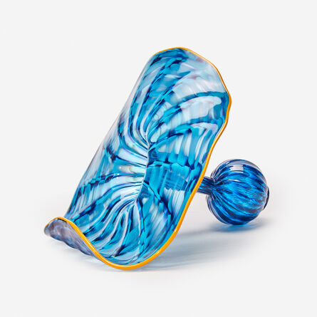 Dale Chihuly, ‘Blue "Atlantis Persian" with Yellow Lip Wrap’, 2003