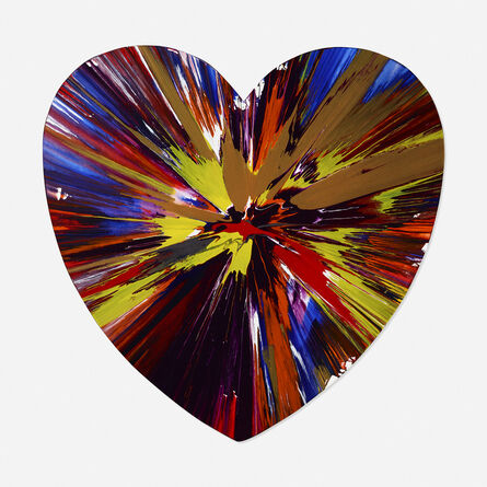 After Damien Hirst, ‘Signed Heart Spin Painting’, 2009