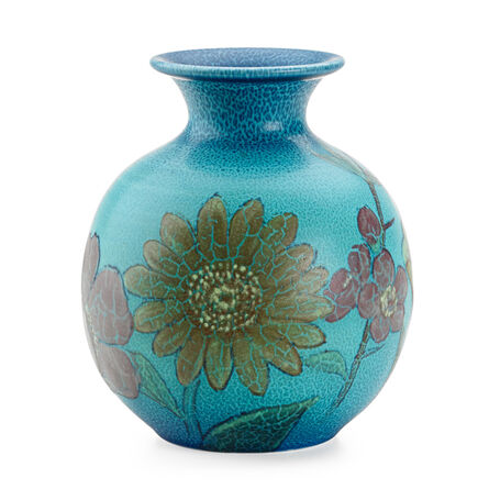 Kataro Shirayamadani, ‘Double Vellum Vase With Various Flowers (Uncrazed), Cincinnati, OH’, 1932