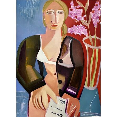 Danielle Orchard, ‘Woman with Letter & Lilacs’, 2020