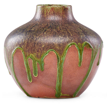 W.J. Walley, ‘Vase with drip glaze, West Sterling, MA’, ca. 1900
