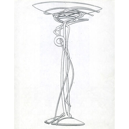 Albert Paley, ‘Floor lamp proposal drawing for the Peter Joseph Gallery (New York, NY), Rochester, NY’, 1990