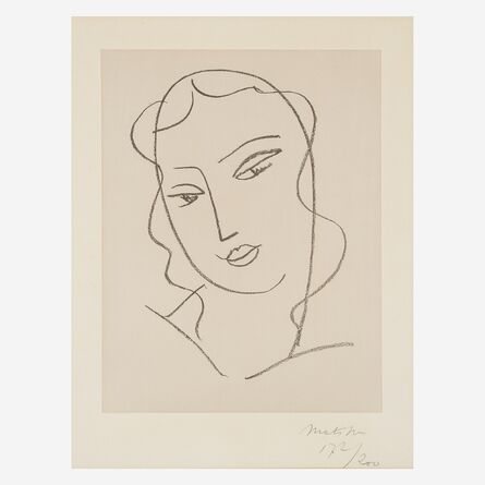 Henri Matisse, ‘Étude pour la Vierge: Tête Voilée [Plate 351]’