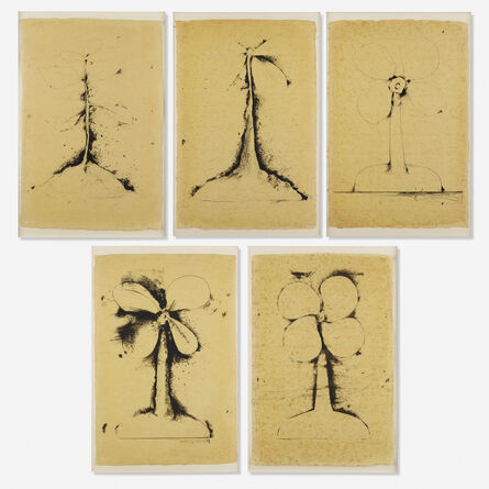 Jim Dine, ‘Lithographs of the Sculpture: The Plant Becomes a Fan (five works)’, 1974