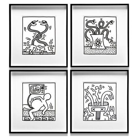 Keith Haring, ‘Untitled (4 Works)’, 1983
