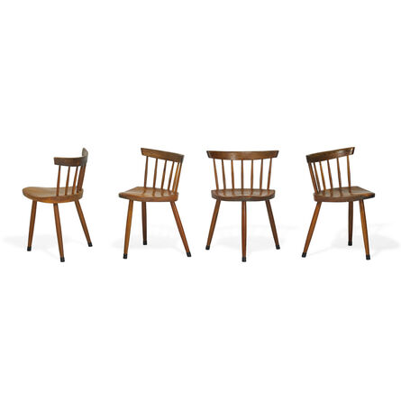 George Nakashima, ‘Set of four Mira chairs, New Hope, PA’, 1967