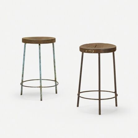 Pierre Jeanneret, ‘Pair of Stools from the College of Architecture, Chandigarh’, c. 1960