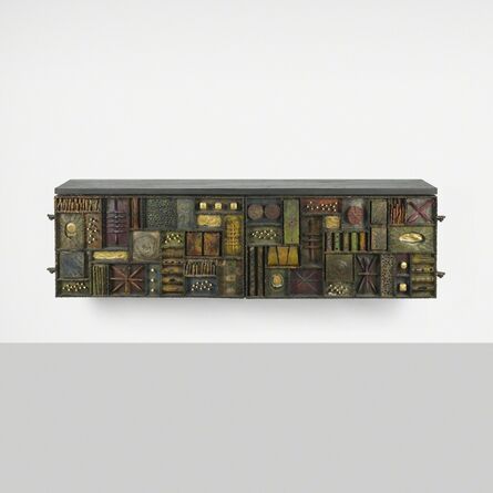 Paul Evans (1931-1987), ‘Important Wall-mounted Sculpted Front Cabinet’, 1971
