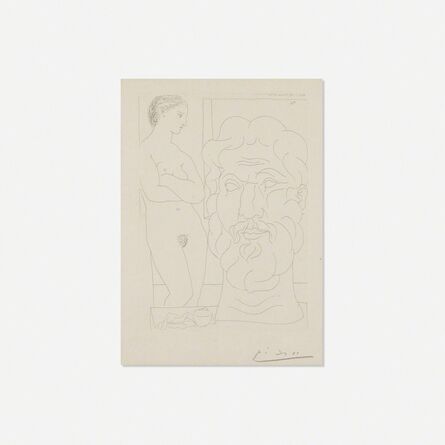 Pablo Picasso, ‘Modele et Grande Tete sculptee from La Suite Vollard’, 1933