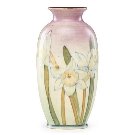 Kataro Shirayamadani, ‘Double Vellum vase with daffodils (uncrazed), Cincinnati, OH’, 1933