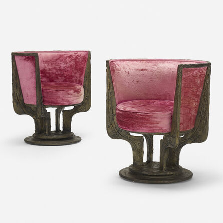 Paul Evans (1931-1987), ‘Sculpted Metal lounge chairs model PE-141, pair’, 1971