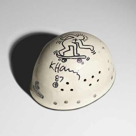 Keith Haring, ‘Untitled (Helmet and Invitation)’, 1987