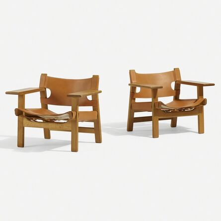 Börge Mogensen, ‘Spanish chairs, pair’, 1959