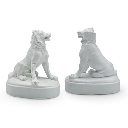 Karl Muller, ‘Union Porcelain Works,  Rare Pair Of Dogs Of Alcibiades, Greenpoint, NY’, 1880s