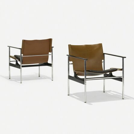 Charles Pollock (1930-2013), ‘Sling chairs model 657, pair’, 1964