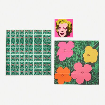 Andy Warhol, ‘Marilyn, Flowers and S&H Green Stamps (three mailers)’, 1964/1965/1981