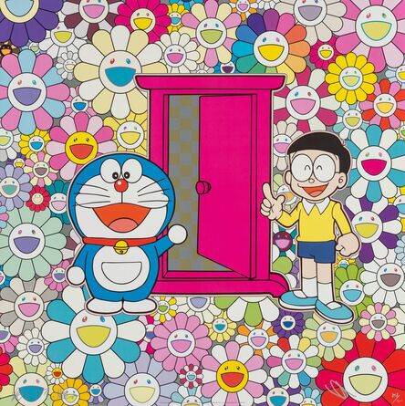 Takashi Murakami, ‘Anywhere Door (Dokodemo Door) in the Field of Flowers’, 2018
