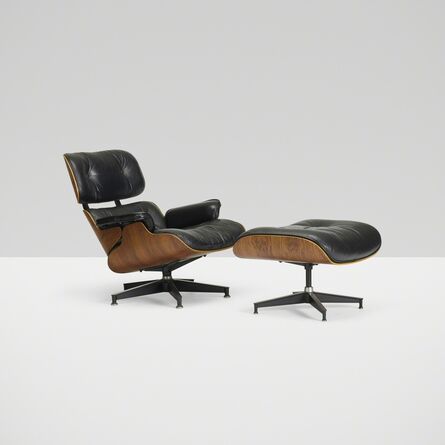 Charles and Ray Eames, ‘lounge chair, model 670 and ottoman, model 671’, 1956