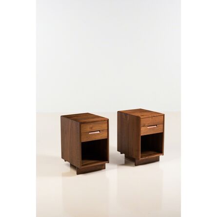 George Nakashima, ‘Pair of bedside tables’, 1973